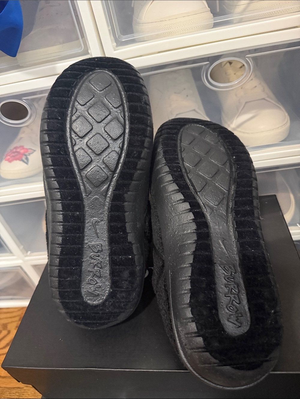 NWT Nike Black Fleece Slip-On Clogs with Embroidered Swoosh size 9 🖤 - Picture 7 of 7